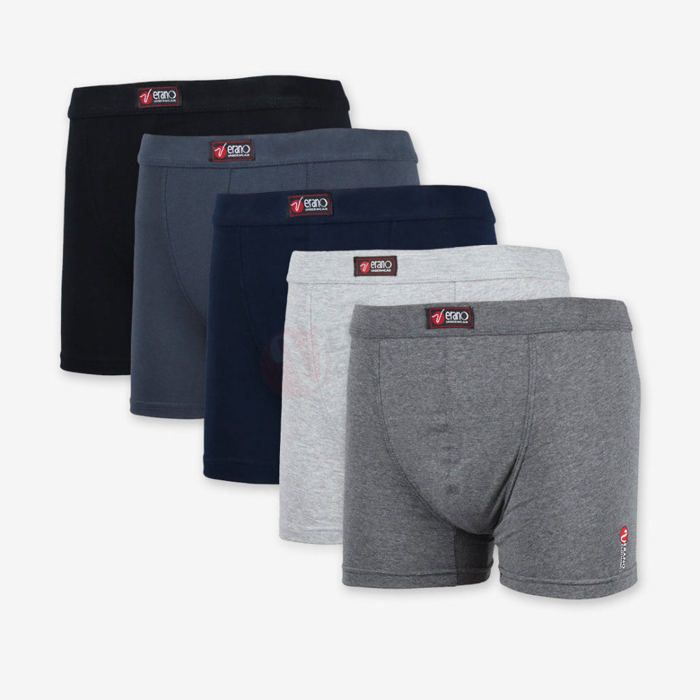 VERANO Lot 5 Boxers Simple Homme en Coton Doux