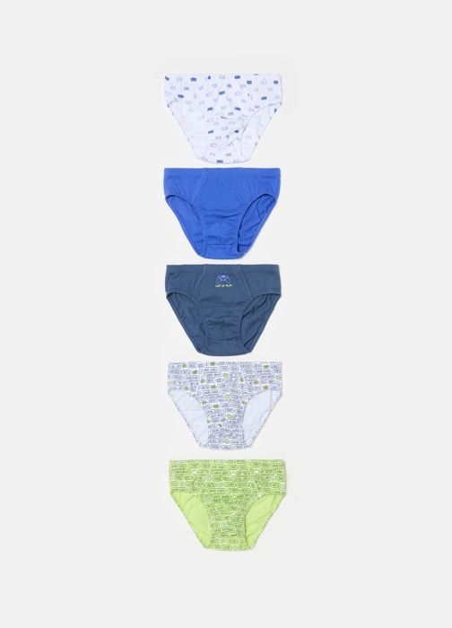 Slips - PK - 5 Slips - Gris/Jaune - Enfant - Garçon