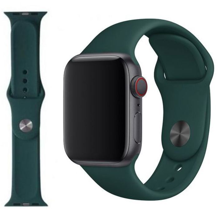 Bracelet Silicone Vert pour apple watch Ultra Serie 8 7 6 5 SE iWatch- 42mm 44mm 45mm 49mm (Sans Montre)