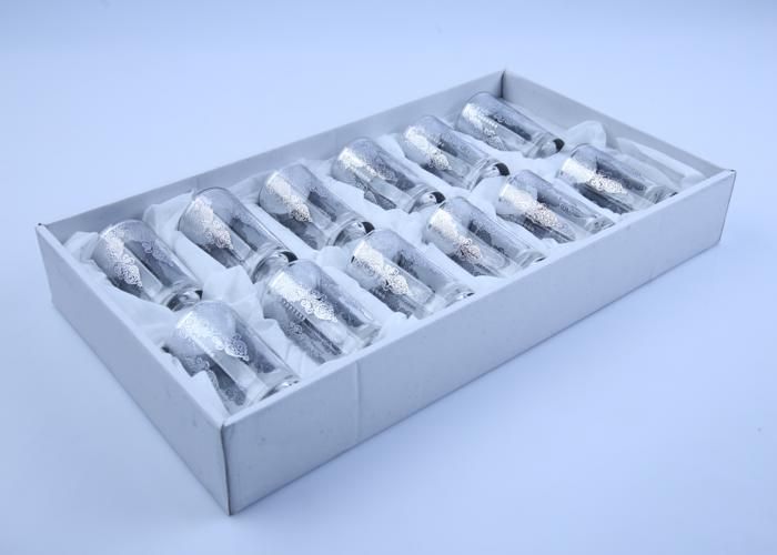 Verres à thé - GENERIC - N4004A - 12 pièces - Argent - Cylindriques