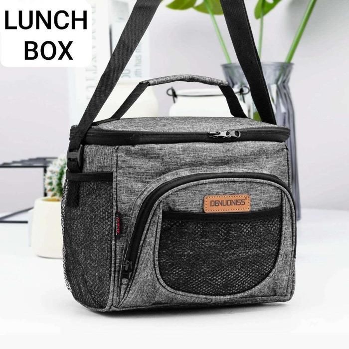 Sac repas isotherme spacieux et pratique - Gris