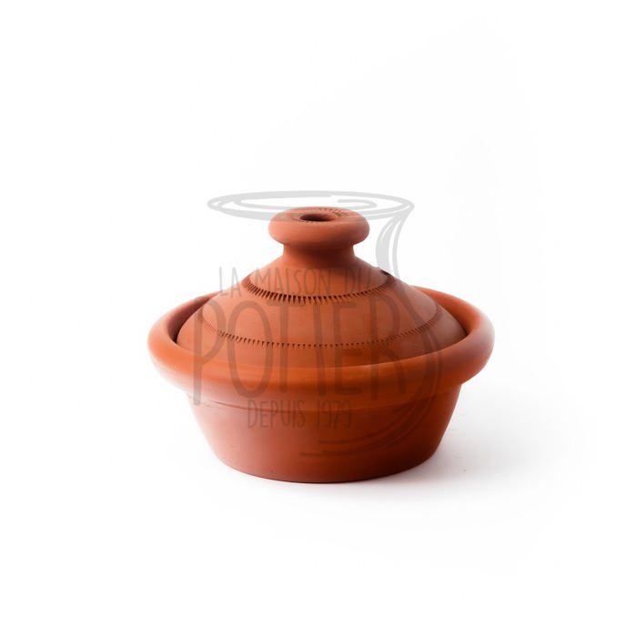 Tajine - Artisanat Marocain - Terre Cuite - 100% Pure - Marron - Tous feux sauf induction