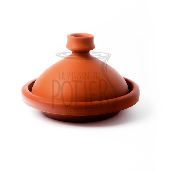 Tajine - LUXURY MAT - Argile 100% PURE - Compatible tous feux - Marron - Artisanat marocain