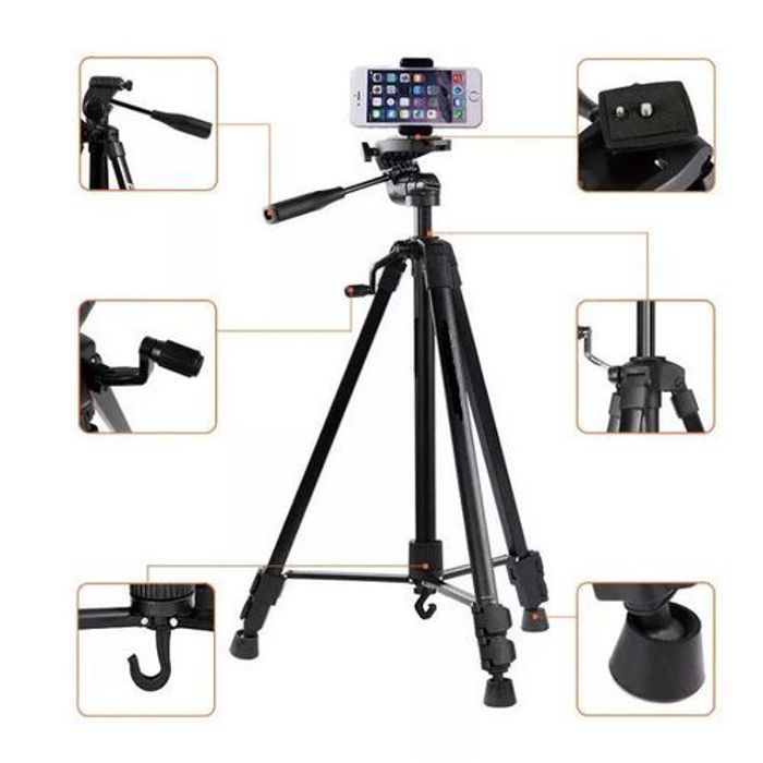 Trepied 3366 Tripod Pro 140cm, 3 kg Max Pour Telephone Camera photo Video Selfie