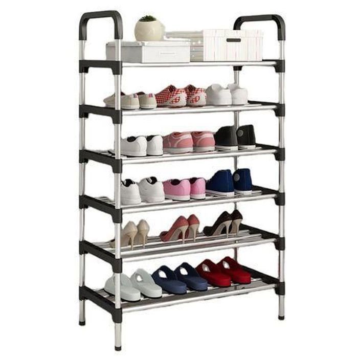 Étagère à chaussure en métal, Porte Chaussures Armoire Rangement (6 Etages)