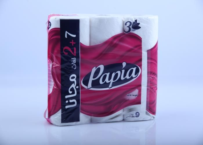 Papier toilette Papia - 3 plis - 9 unités