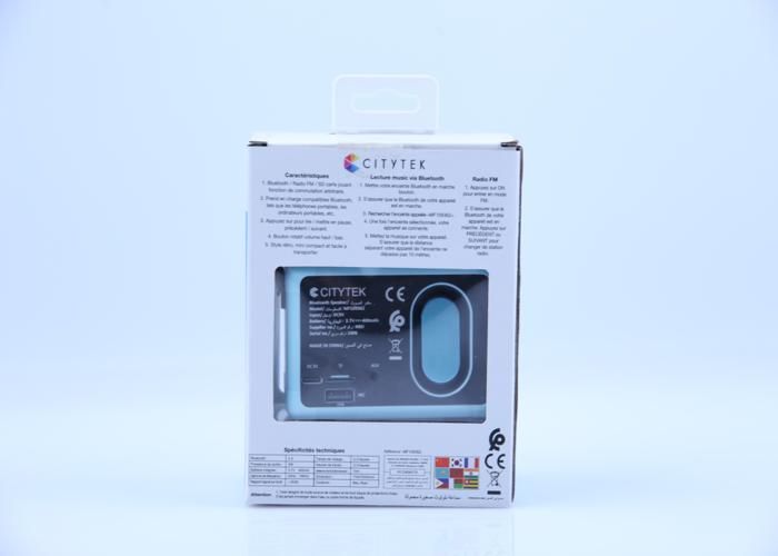 Mini rétro enceinte BTH - 3W - MF109362 Citytek - Bleu 
