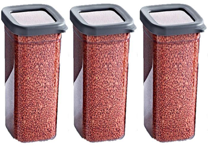 Ensemble de 3 Boites en plastique de conservation alimentaire et rangement hermétique sans BPA