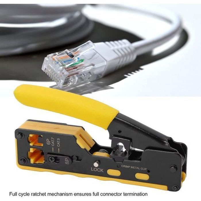 Pince à sertir pour Cable Réseau RJ45 RJ12