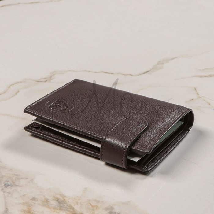 Portefeuille - Cuir Sauvage - Marron - Cuir véritable - Souple - Compact