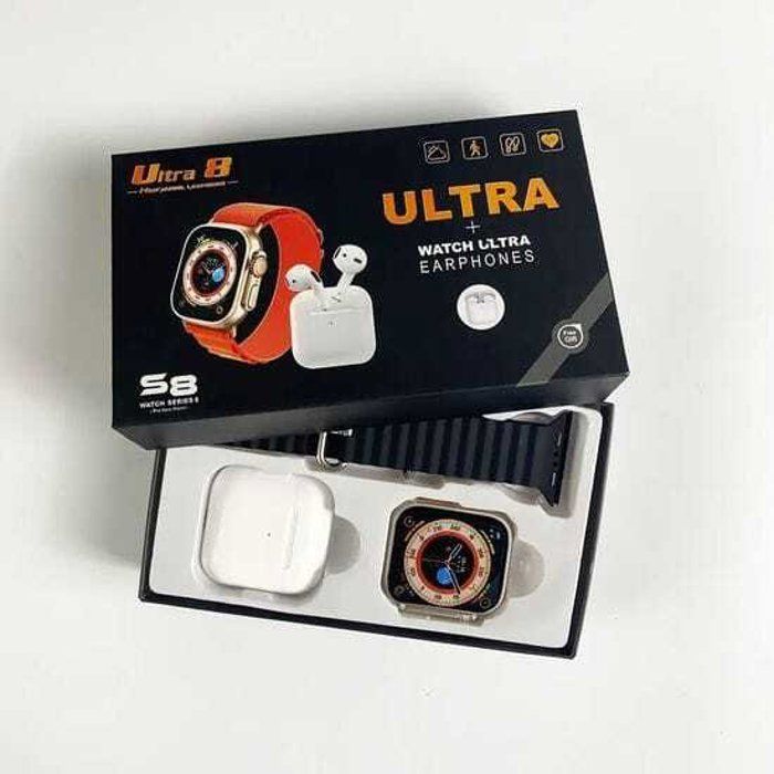 smartwatche ultra series 8 + earphone orange