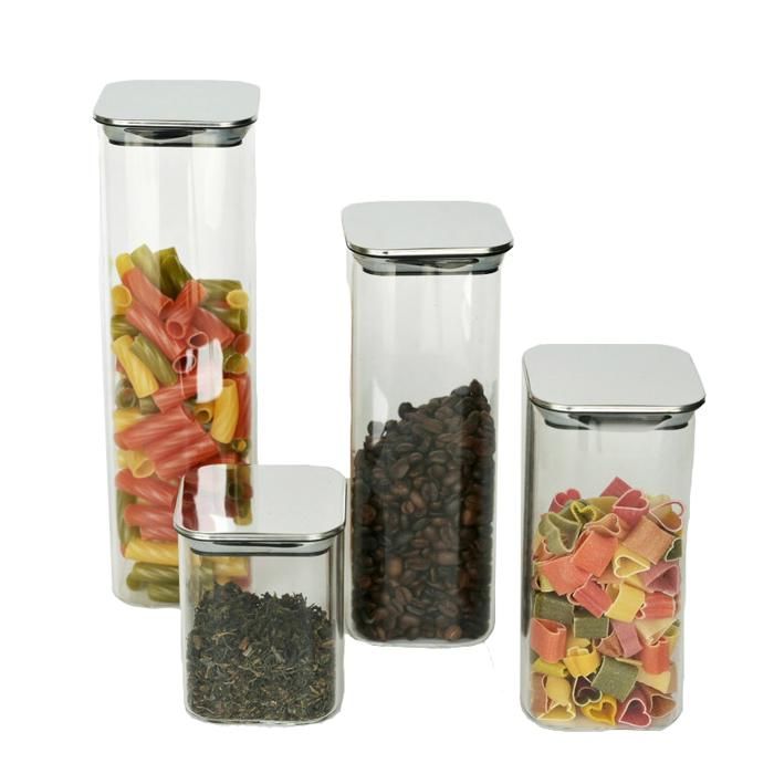 Bocal en Verre - GENERIC - 1,1L - Couvercle Métal - Couleur Blanc - Design Élégant