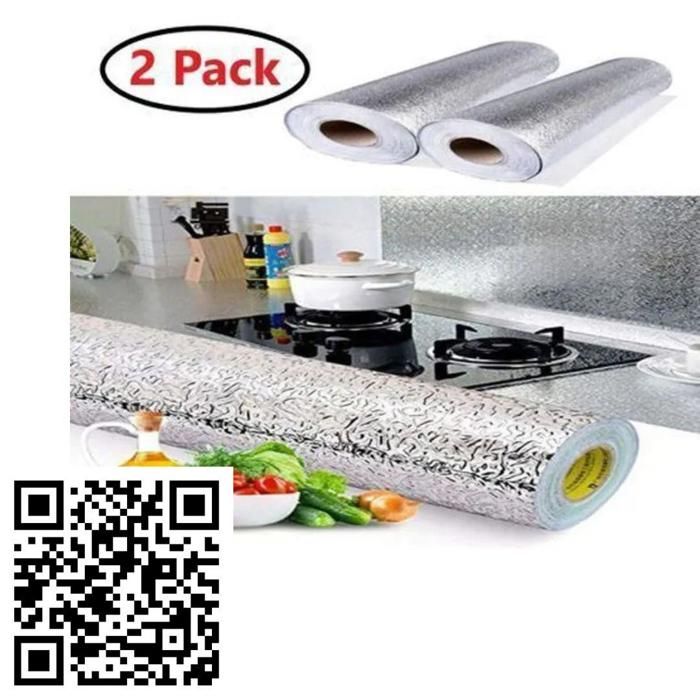 Papier peint auto-adhésif pour cuisine, lot de 2, résistant à l'huile 40x200cm