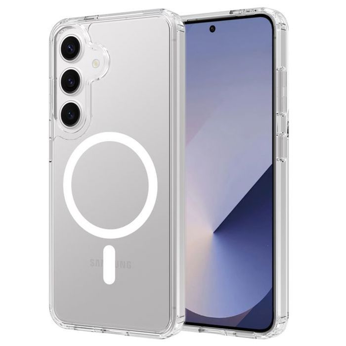 Coque pour Samsung Galaxy S25, Compatible avec MagSafe, Coque magnétique Transparente