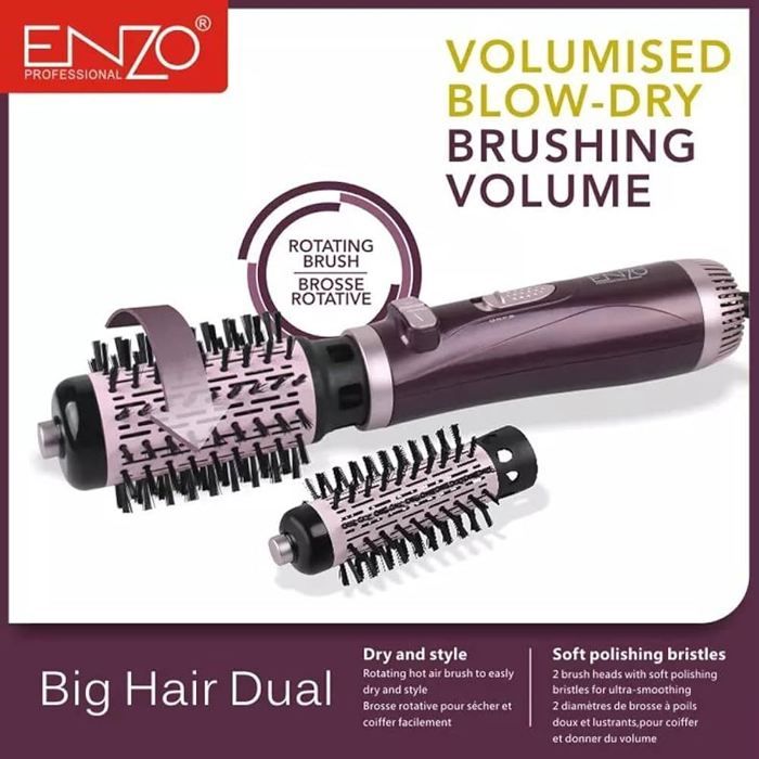 Brosse rotative multifonction, deux têtes