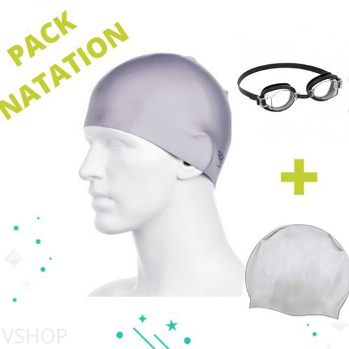 Pack Piscine lunettes de natation + bonnet