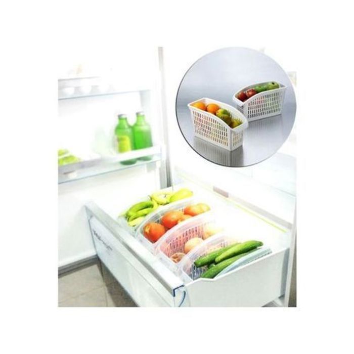 Organisateur de réfrigérateur - Non spécifié - Panier de rangement - Plastique - Blanc - Mixte