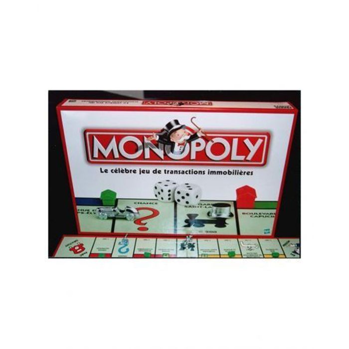 Jeu de société - Monopoly - Monopoly - 1 plateau - 2 dés - À partir de 8 ans