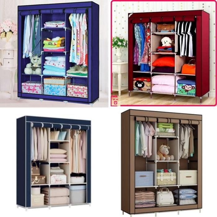 Armoire de rangement pour vêtements, placard pratique pour organiser vos habits.(Couleur aléatoire)