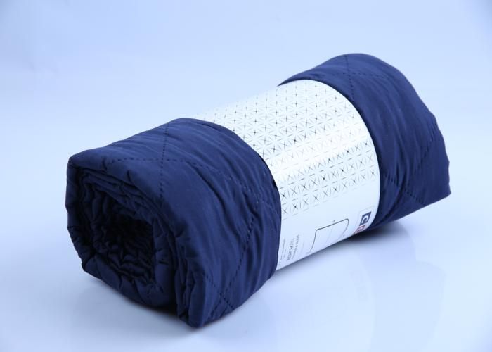 Couette microfibre pinsonic 100% poly 220x240cm gris/marine
