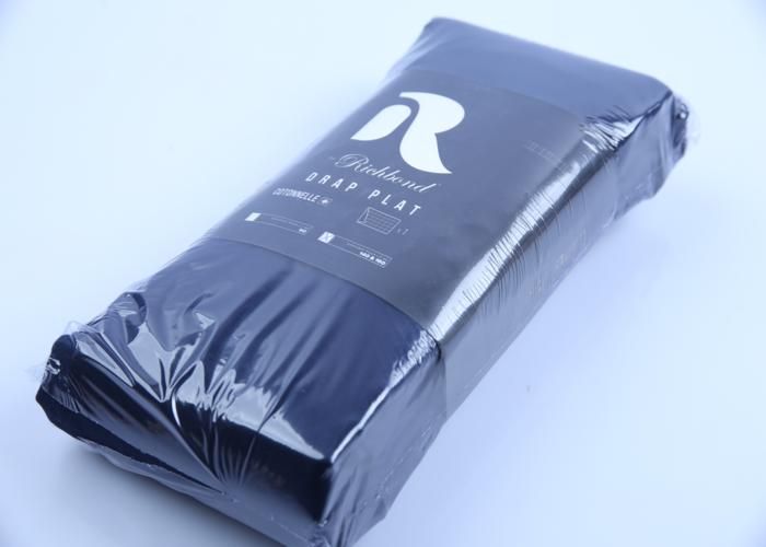 Drap plat cotonelle Queen 240x270 navy blue