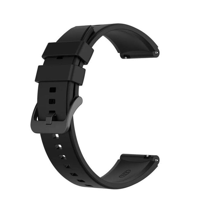 Bracelet de rechange en silicone 22mm Noir Pour Huawei Watch GT3 46mm, GT 2 GT2 Pro