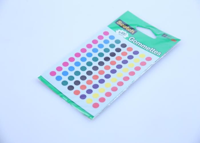 Gommettes auto-adhésives diamètre 8mm 480 pastilles
