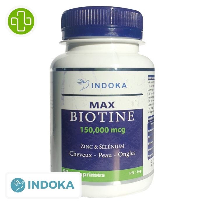 INDOKA BIOTINE MAX 150mcg 90 COMPRIMES