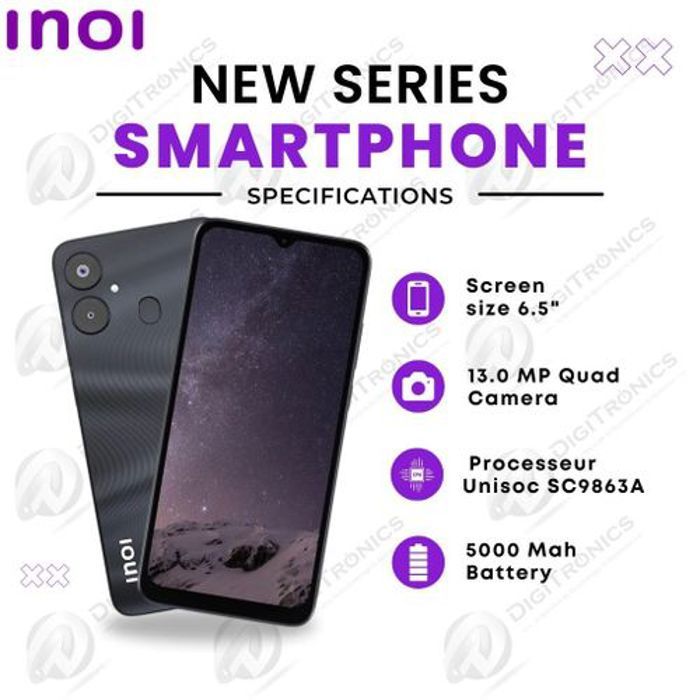 A63 Smartphone 2/32G Android Processeur Unisoc SC9863A, Screen size 6.5 4G (LTE)