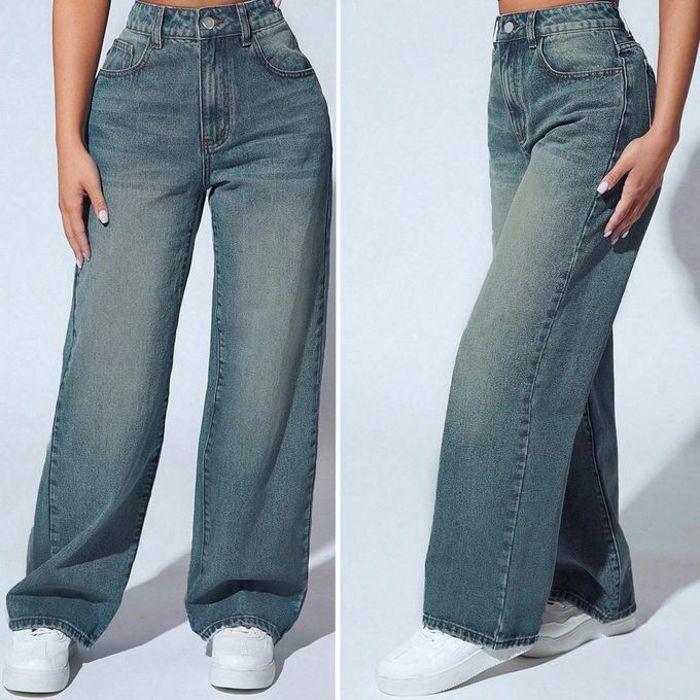 Pantalon Jean - Charlie - Dirty - Taille haute - Femme - Adulte