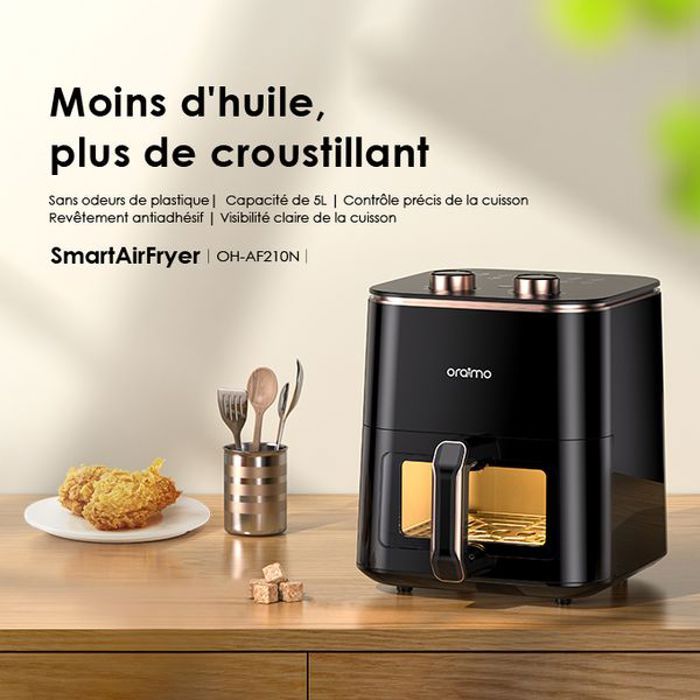 oraimo SmartAirFryer Friteuse à air intelligente visible de 1500 W