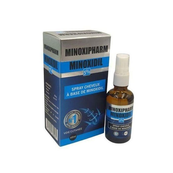 Minoxidil Spray Minoxipharm 5% – Traitement contre la chute de cheveux pour homme et femme