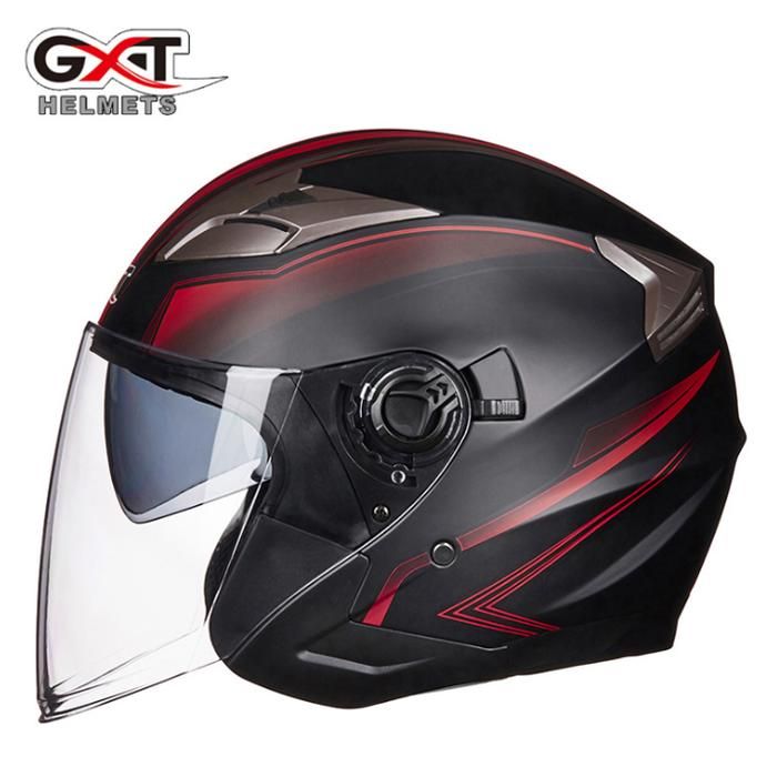 Demi-casque de Moto Double lentille Cool Casco Moto quatre saisons hommes femmes mode de rue casque ouvert Taille L