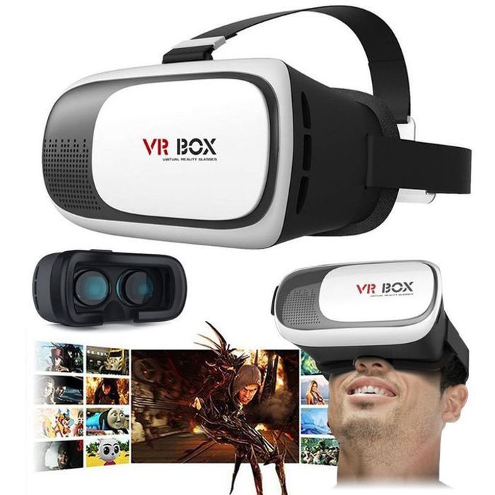 VR Box Lunettes Casque 3D de Réalité Virtuelle Compatibles Android et iPhone
