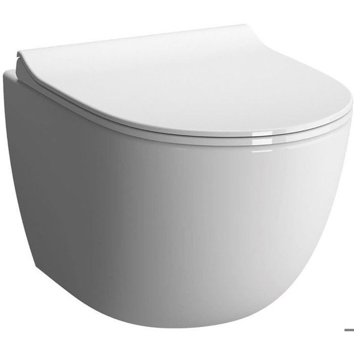 Cuvette suspendue - Abattant Bella Slim - Blanc -