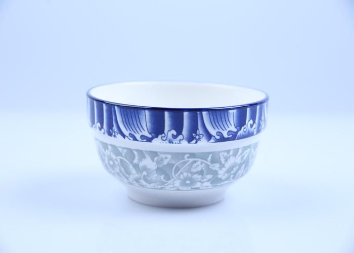 Bol en Porcelaine 11,8cm avec Rebord Bleu 45BPP