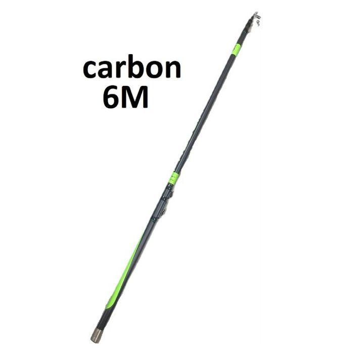 Canne à pêche - KOBRA - Freccia SL600 - Télescopique 6.00m - 100% Carbone - 15-40g