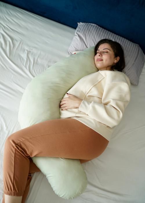 Coussin de grossesse - 150 cm x 38 cm - Vert clair