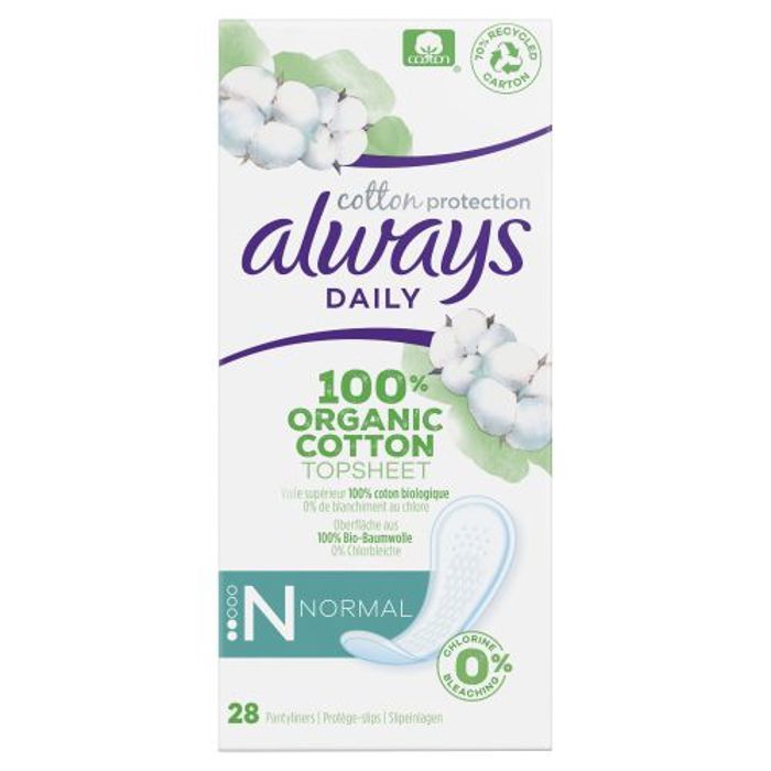 Always Protège-slips en coton bio pour une protection quotidienne