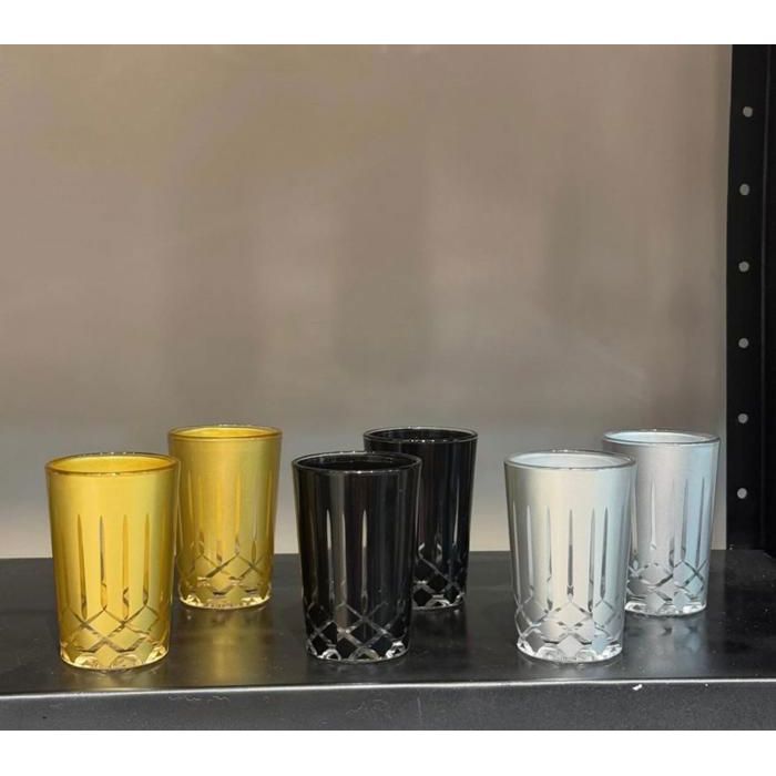 Verres à thé - Non spécifié - Set de 12 - Cristallin vert - Design marocain - Contenance généreuse