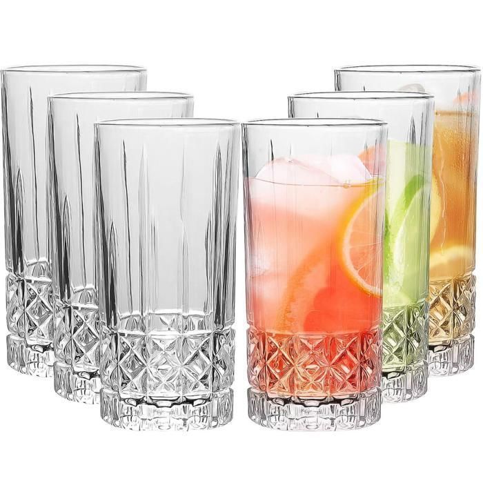 Verres à eau - Non spécifié - Set de 6 - 280 ml - Transparent - Haute qualité