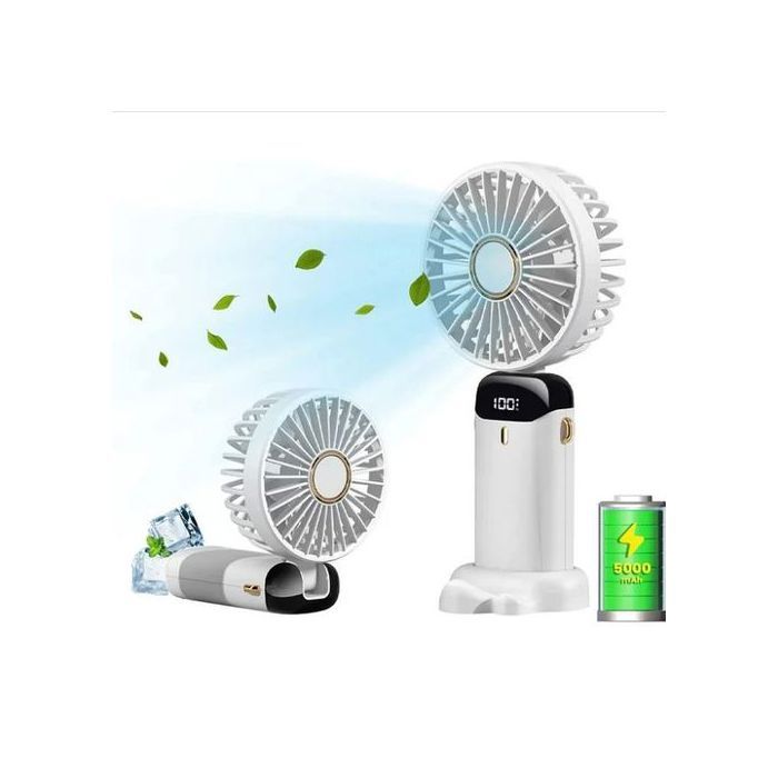 Ventilateur portatif - Innovant - Pliable - Rose - Batterie rechargeable - USB