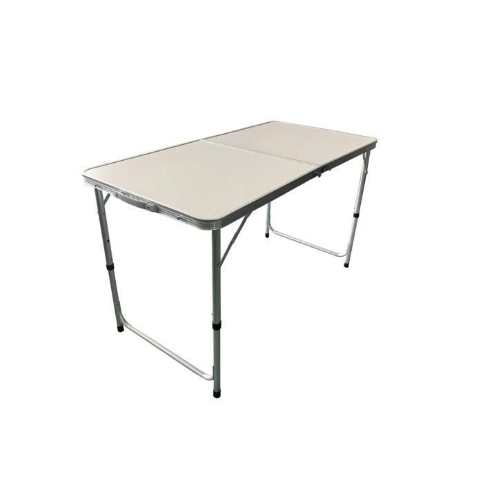 Table Camping Double 120x60x70cm Gris