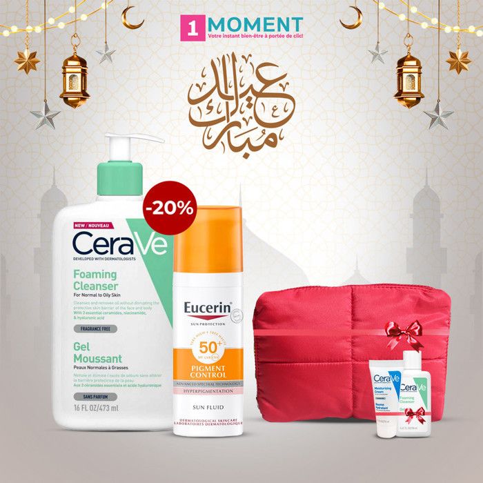 Routine Peau Parfaite : CeraVe Gel Moussant+Eucerin Anti-Pigment SPF50+Trousse & Miniatures Offertes