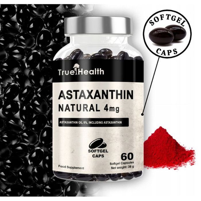 Astaxanthine Naturelle 4mg 60 Caps – Puissant Antioxydant pour la Santé Globale