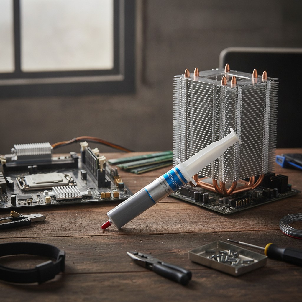 Seringue de graisse thermique argentée 30g, pour CPU et radiateur, pâte silicone HY510 - Marjane Mall - Image 3