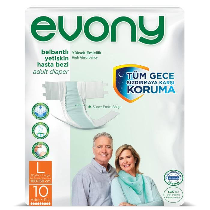Couches adultes large Evony 10 unités