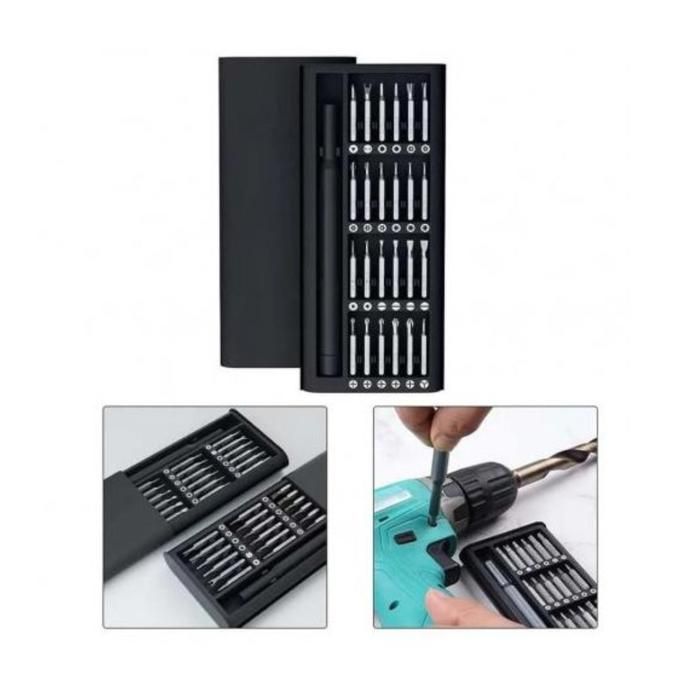 Kit de tournevis de précision - Professionnel - Multifonction - Embouts magnétiques - Ergonomique - Noir