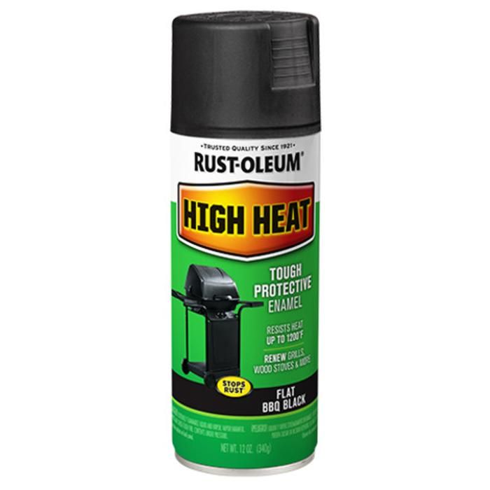 Peinture en aérosol - Rust-Oleum - Antirouille - Haute température 648 °C - Noir Bar-B-Que - 12 oz