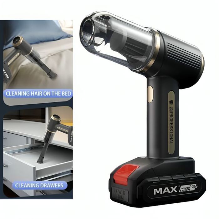 Aspirateur à main portable rechargeable 4 en 1 120 W pour voiture, maison et bureau MD-A3